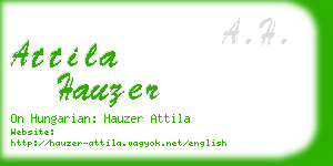 attila hauzer business card